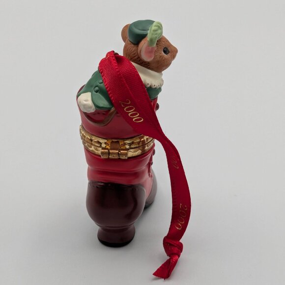 Hallmark Keepsake Fashion Afoot 2000, 1st in Series, Porcelain Hinged Box - Picture 4 of 11